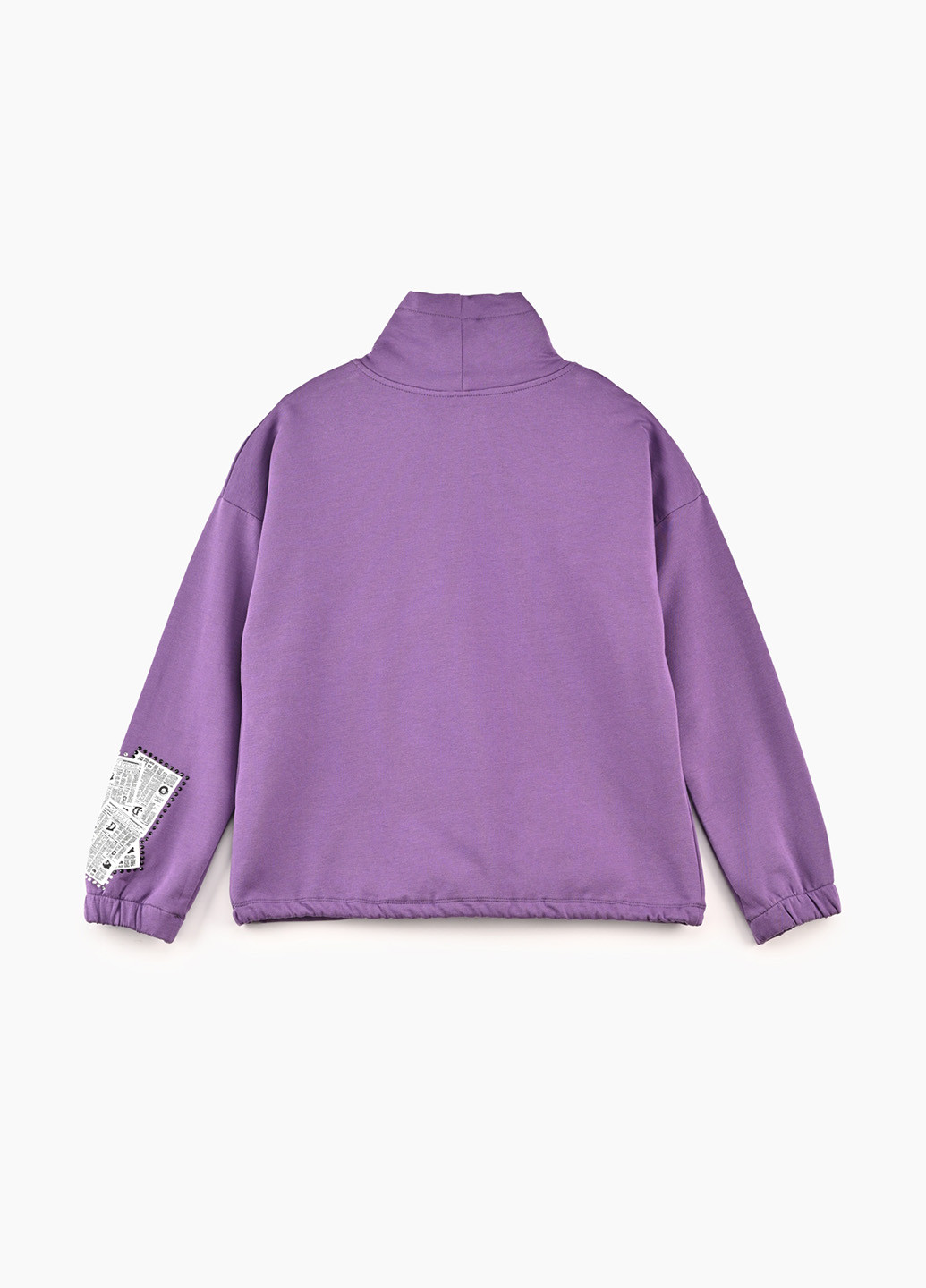 Dominik свитшот надпись сиреневый кэжуал хлопок