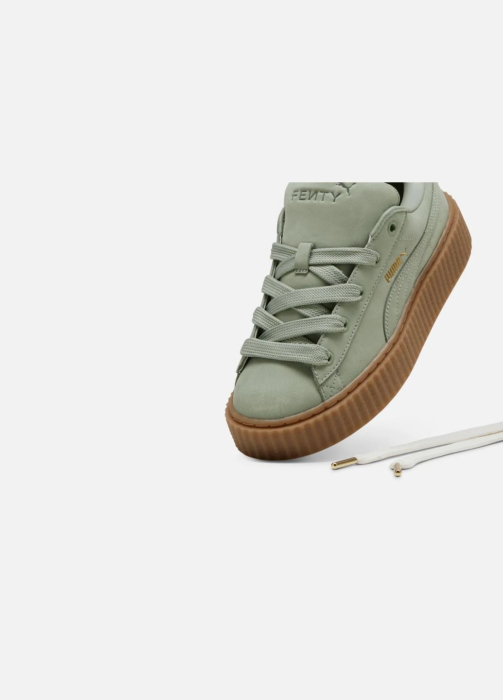 Кроссовки 39681302 Puma X Fenty Creeper Phatty Nubuck мятные демисезоны (317235597)