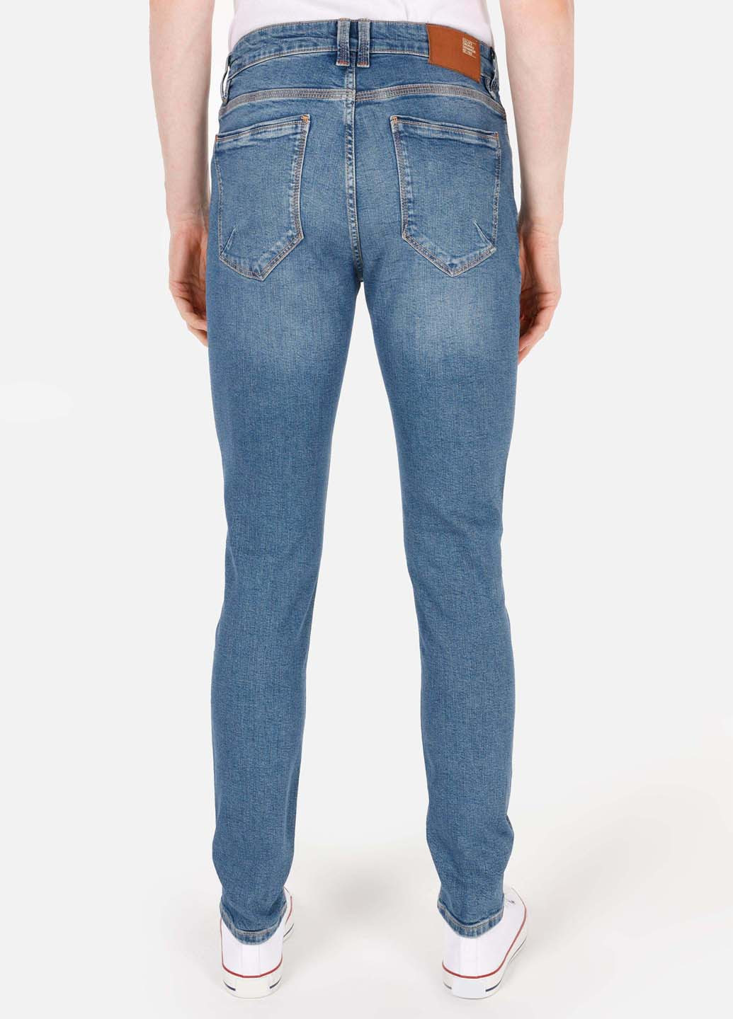 Синие демисезонные слим джинсы Colin's