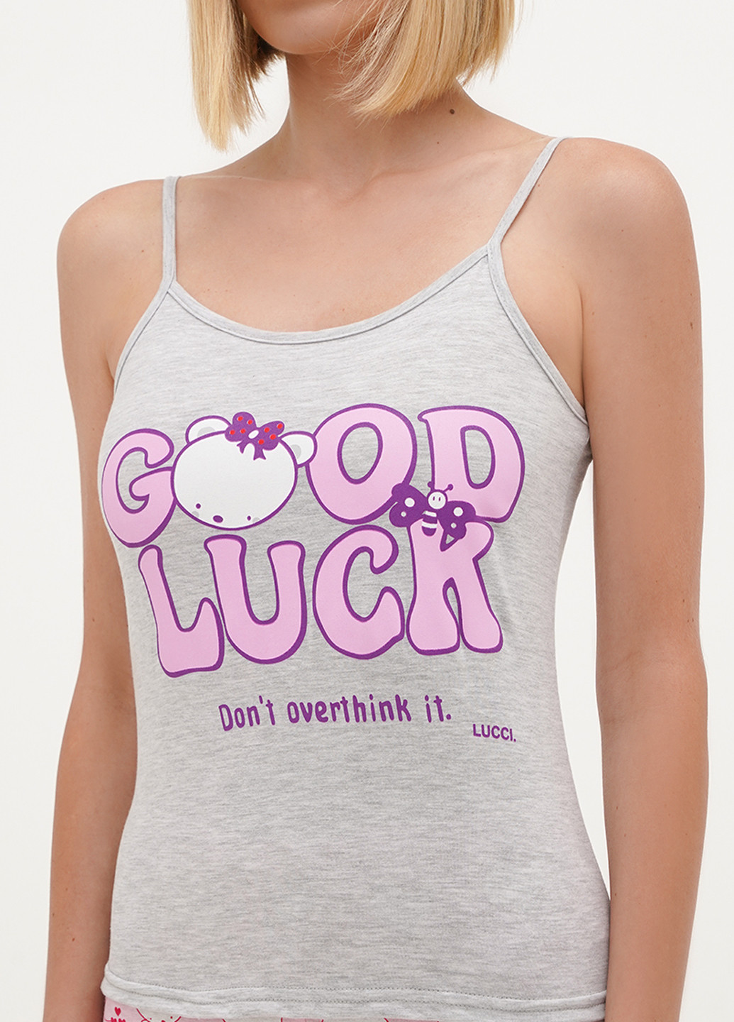 Комбинированная всесезон пижама (майка, капри, маска для сна) майка + капри Lucci