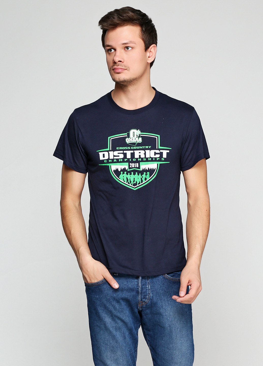 Темно-синяя летняя футболка Dynasty
