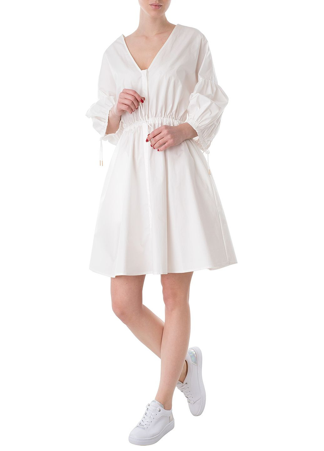 Белое кэжуал платье Trussardi Jeans однотонное