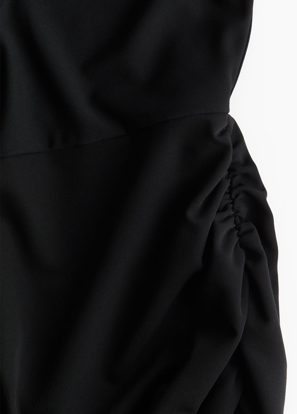 Чорна вечірня сукня на одне плече, футляр H&M однотонна