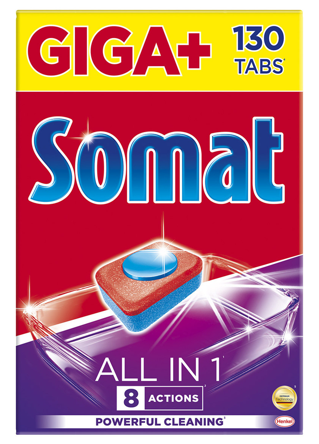 Таблетки для посудомоечной машины Giga Plus All in 130 шт. Somat (199845730)