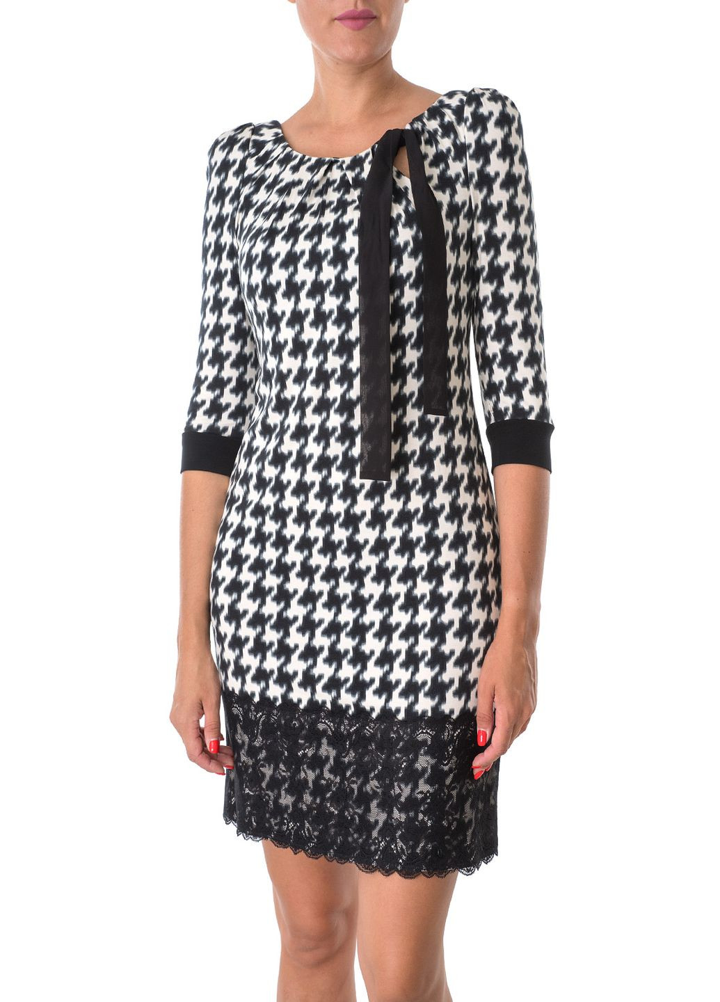 Комбінована кежуал сукня Apanage з візерунком "гусяча лапка"