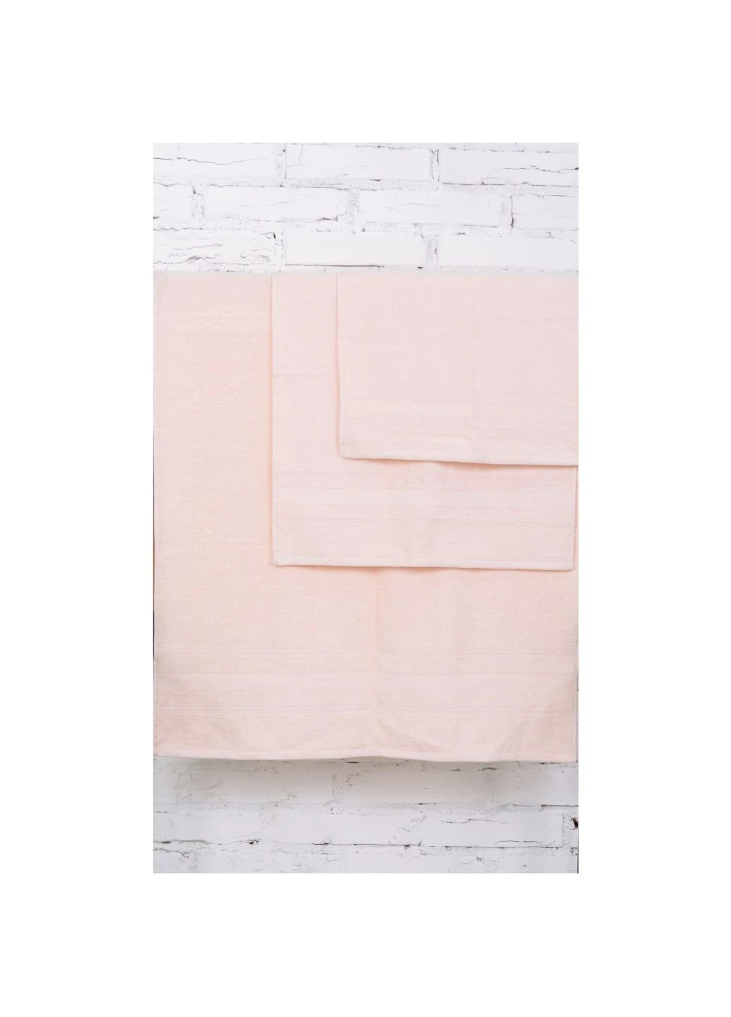Полотенце набор банных №5080 Elite SoftNess Peach 50х90, 70х140, 100х1 (2200003961003) Mirson персиковый