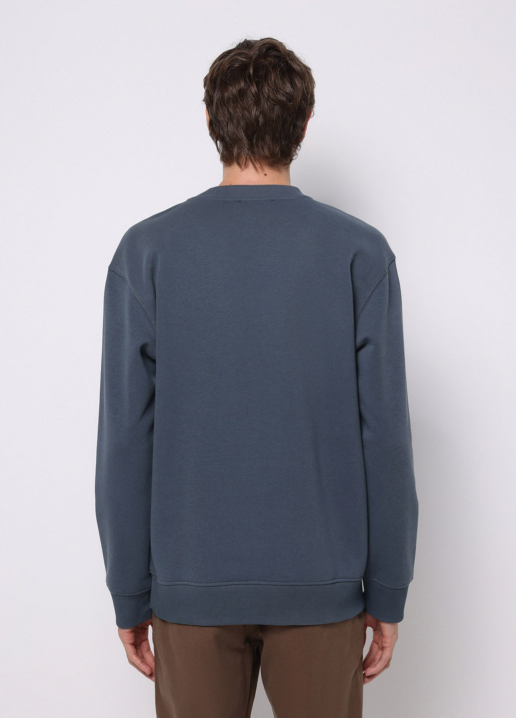 Серо-синий свитшот Colin's однотонный без декора (360767703)