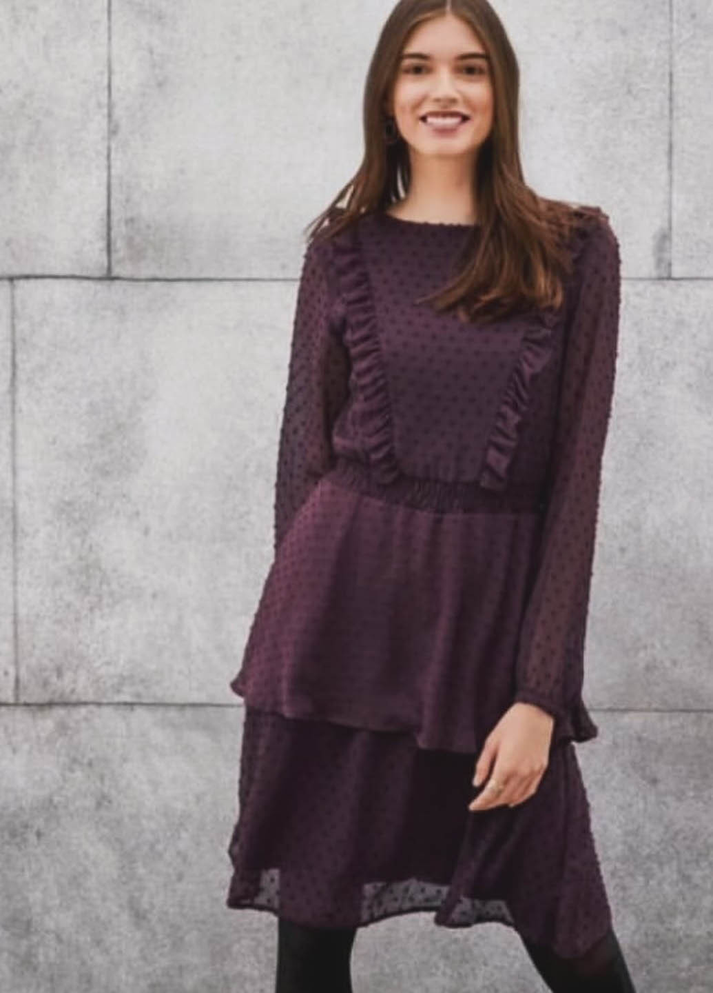 Сливова кежуал сукня Esmara однотонна