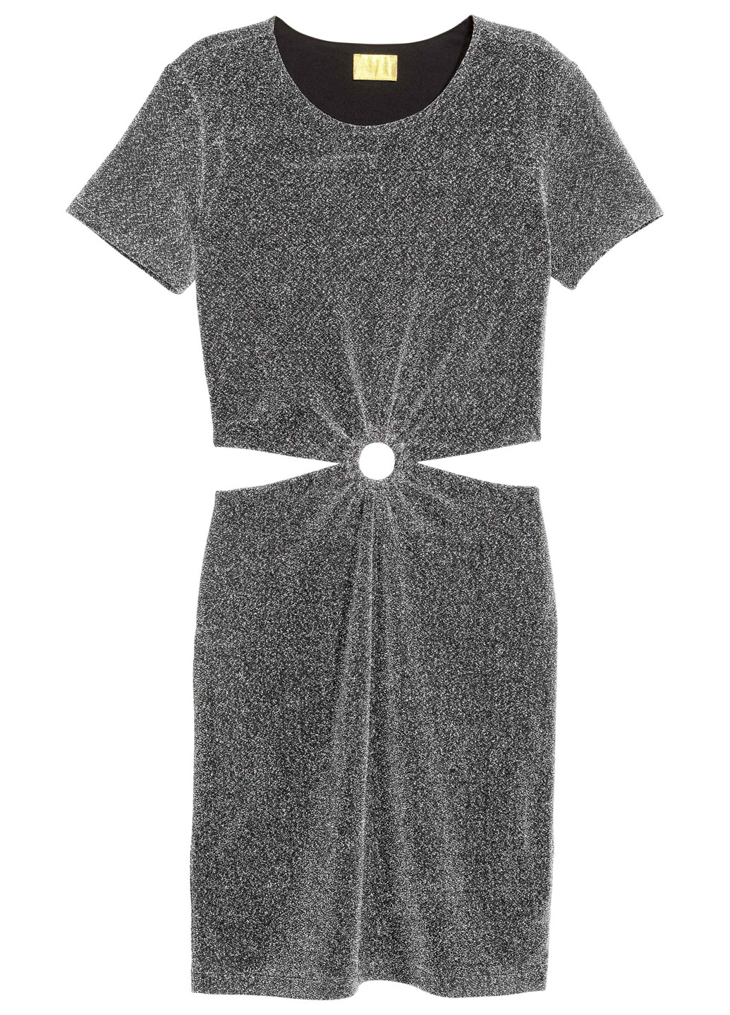 Серебристое коктейльное платье H&M