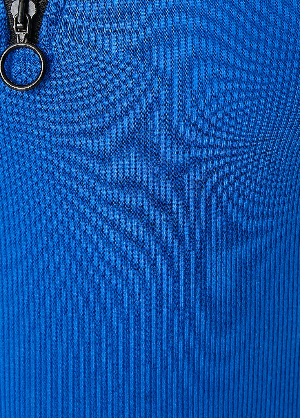 Синяя женская футболка-поло KOTON однотонная