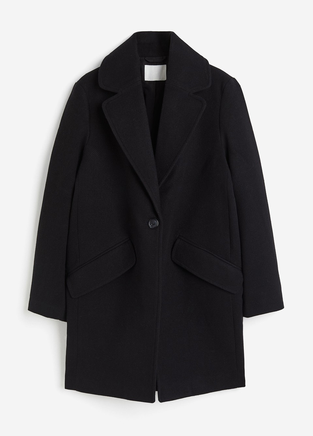 Чорне демісезонне Пальто однобортне H&M