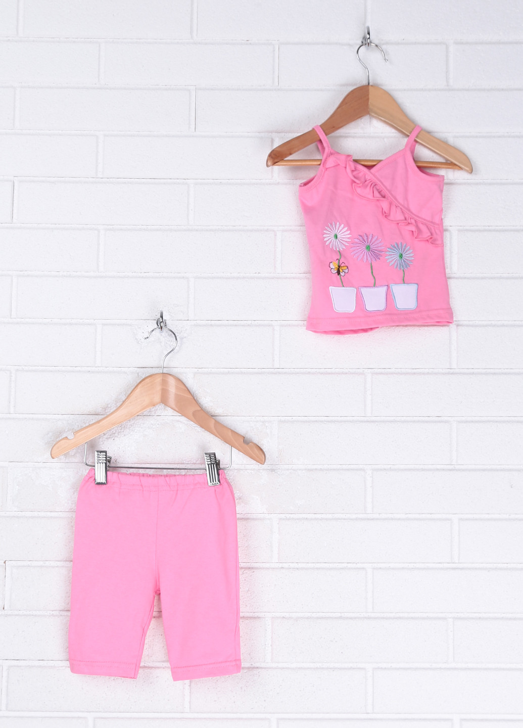Светло-розовый летний комплект (майка, бриджи) Baby Art