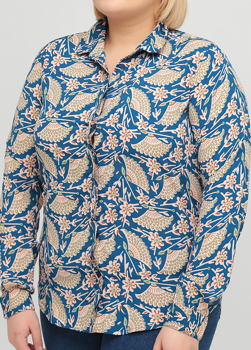 Бирюзовая демисезонная блуза Asos