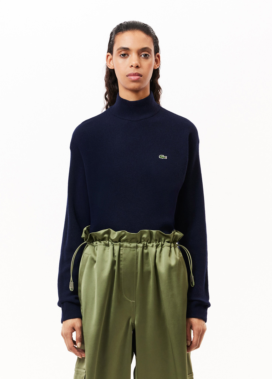 Темно-синій демісезонний светр Lacoste