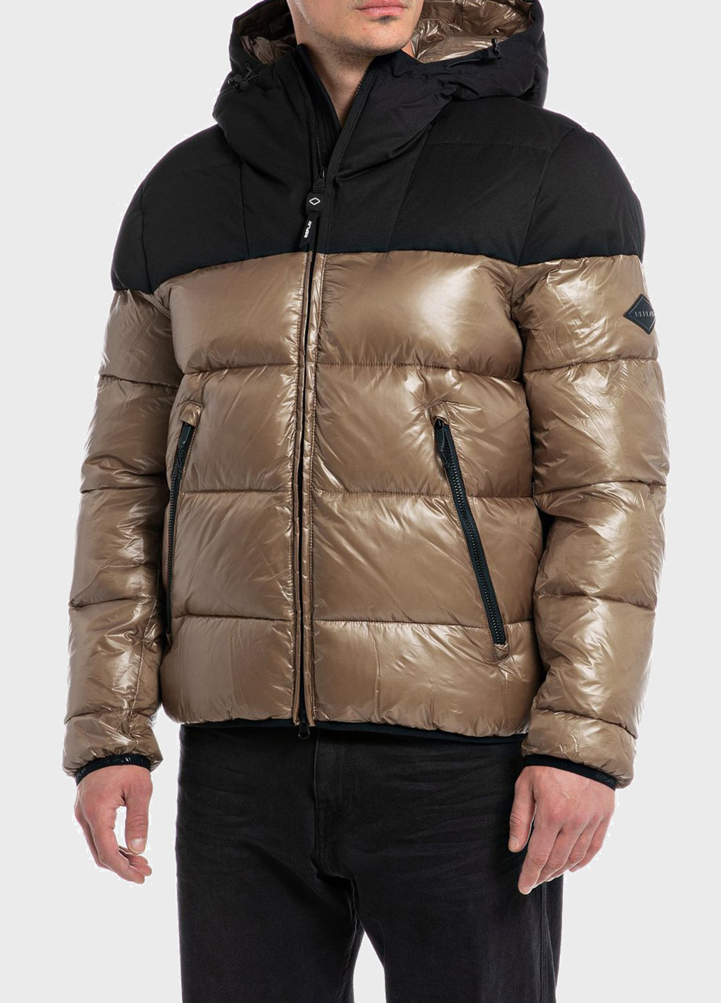 Бежевая зимняя куртка Replay