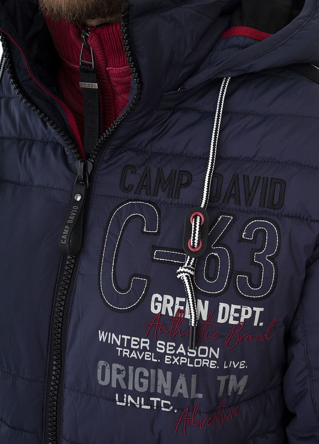 Синяя зимняя куртка Camp David