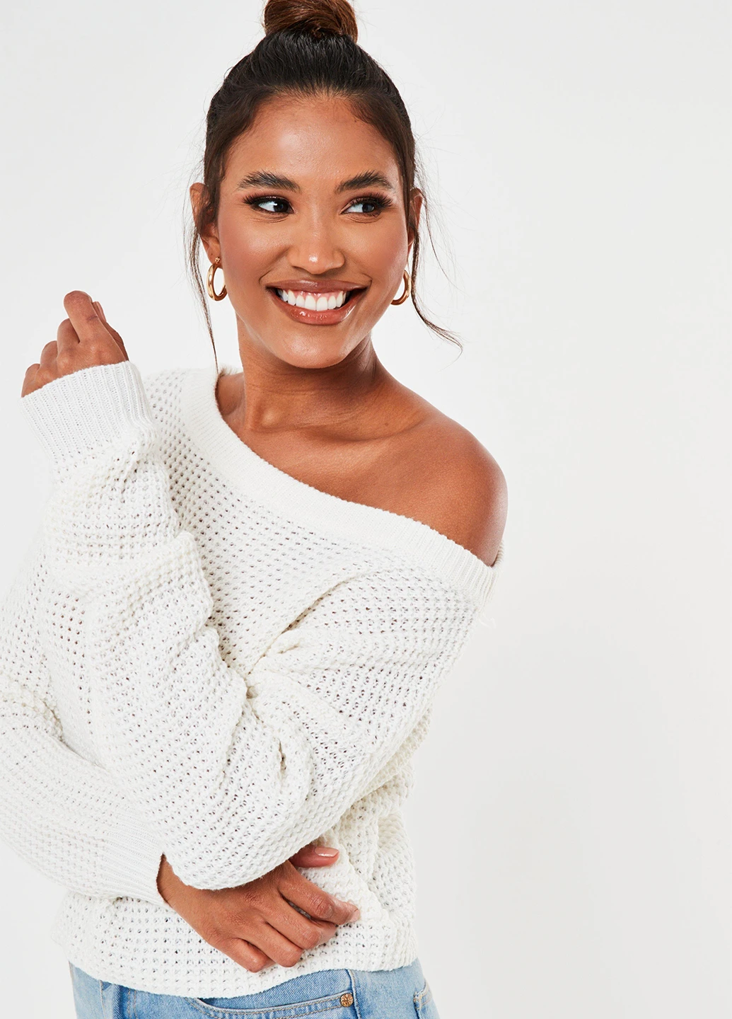 Білий демісезонний светр джемпер Missguided