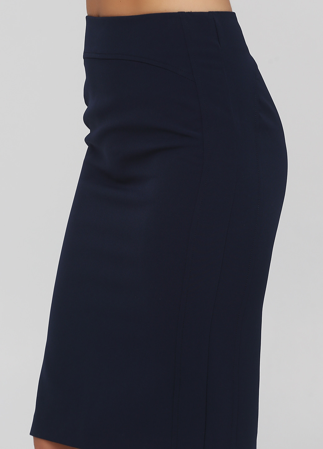 Темно-синяя кэжуал однотонная юбка Rinascimento карандаш