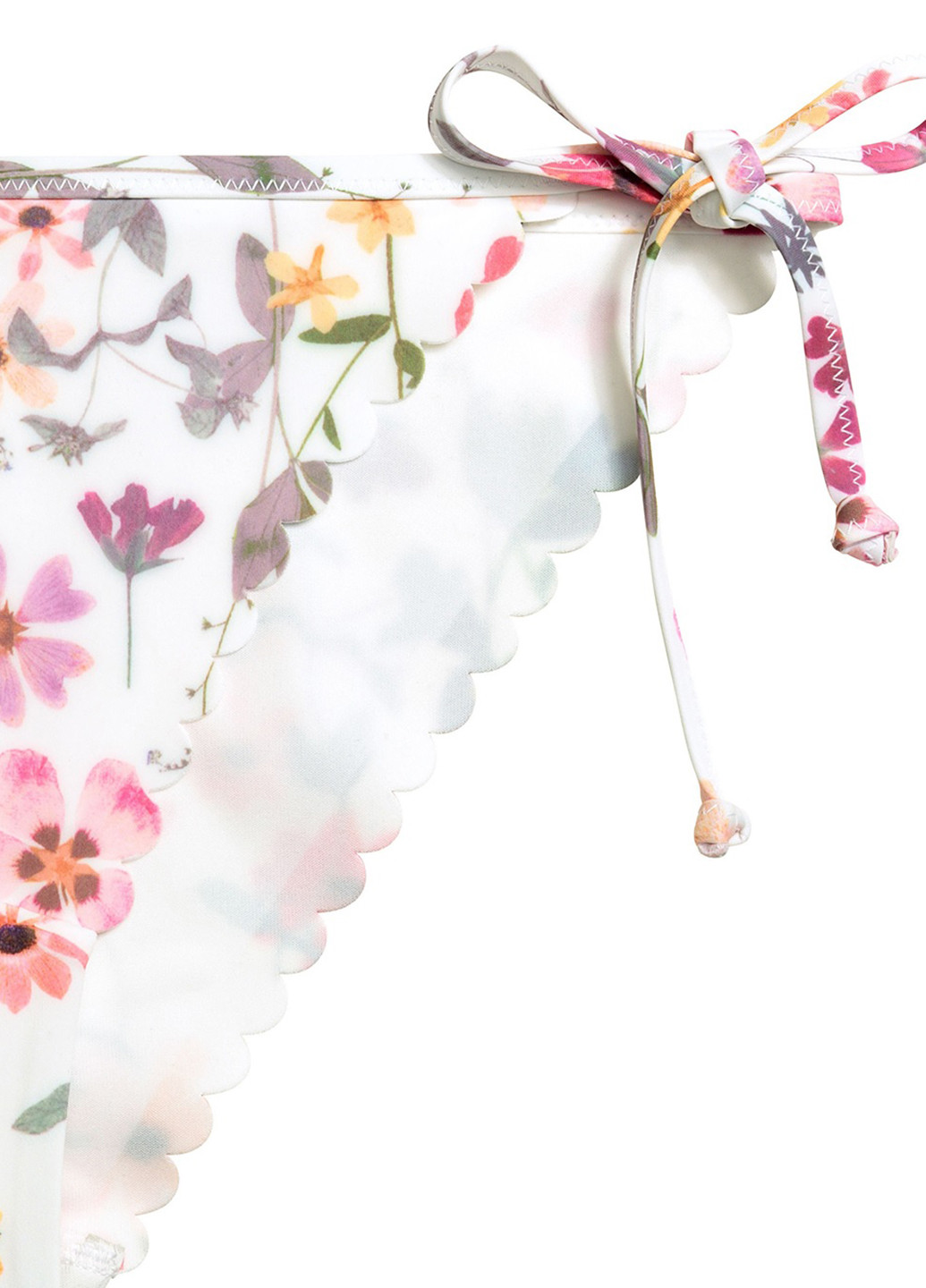 Молочные купальные трусики-плавки с цветочным принтом H&M