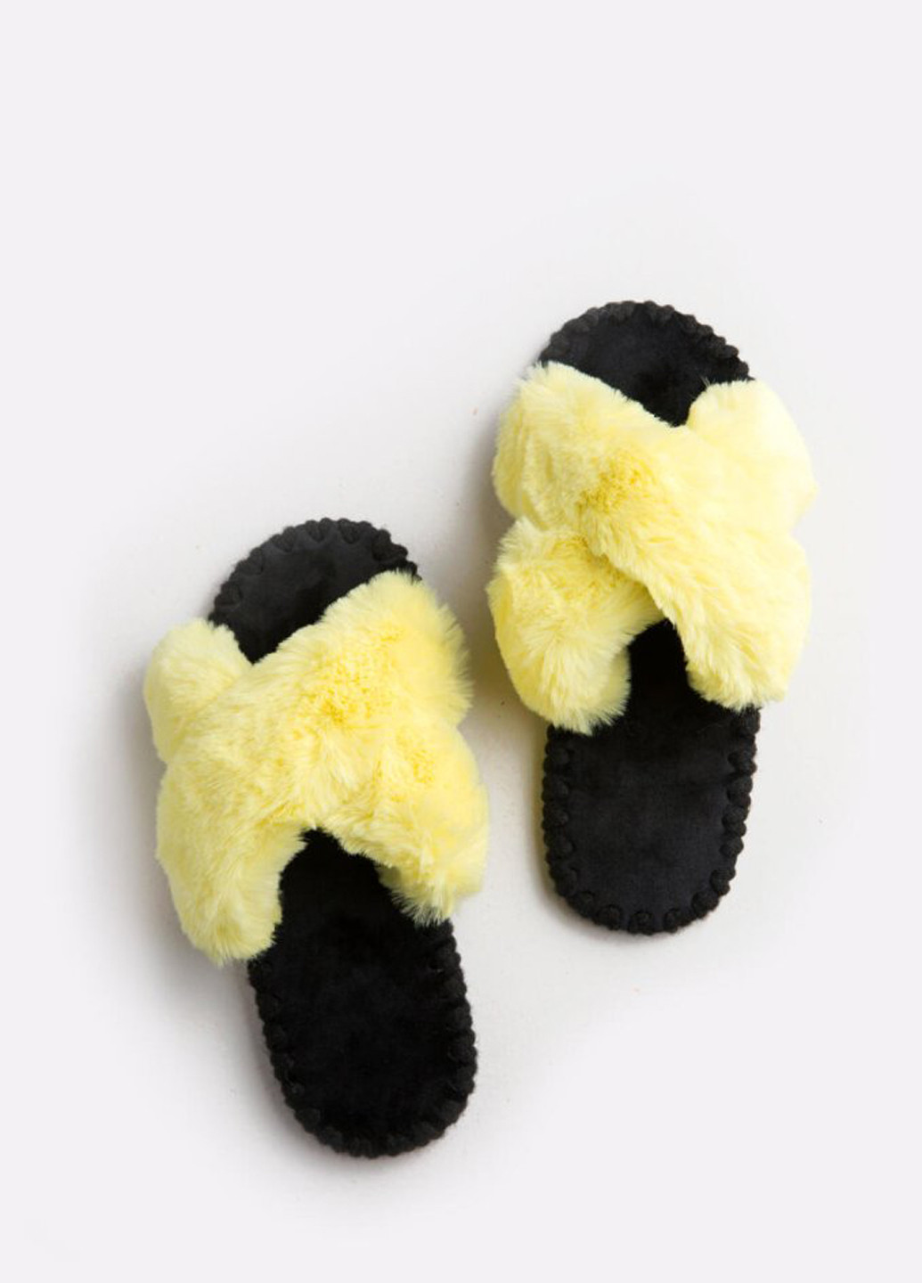 Желтые тапочки Family Story с мехом