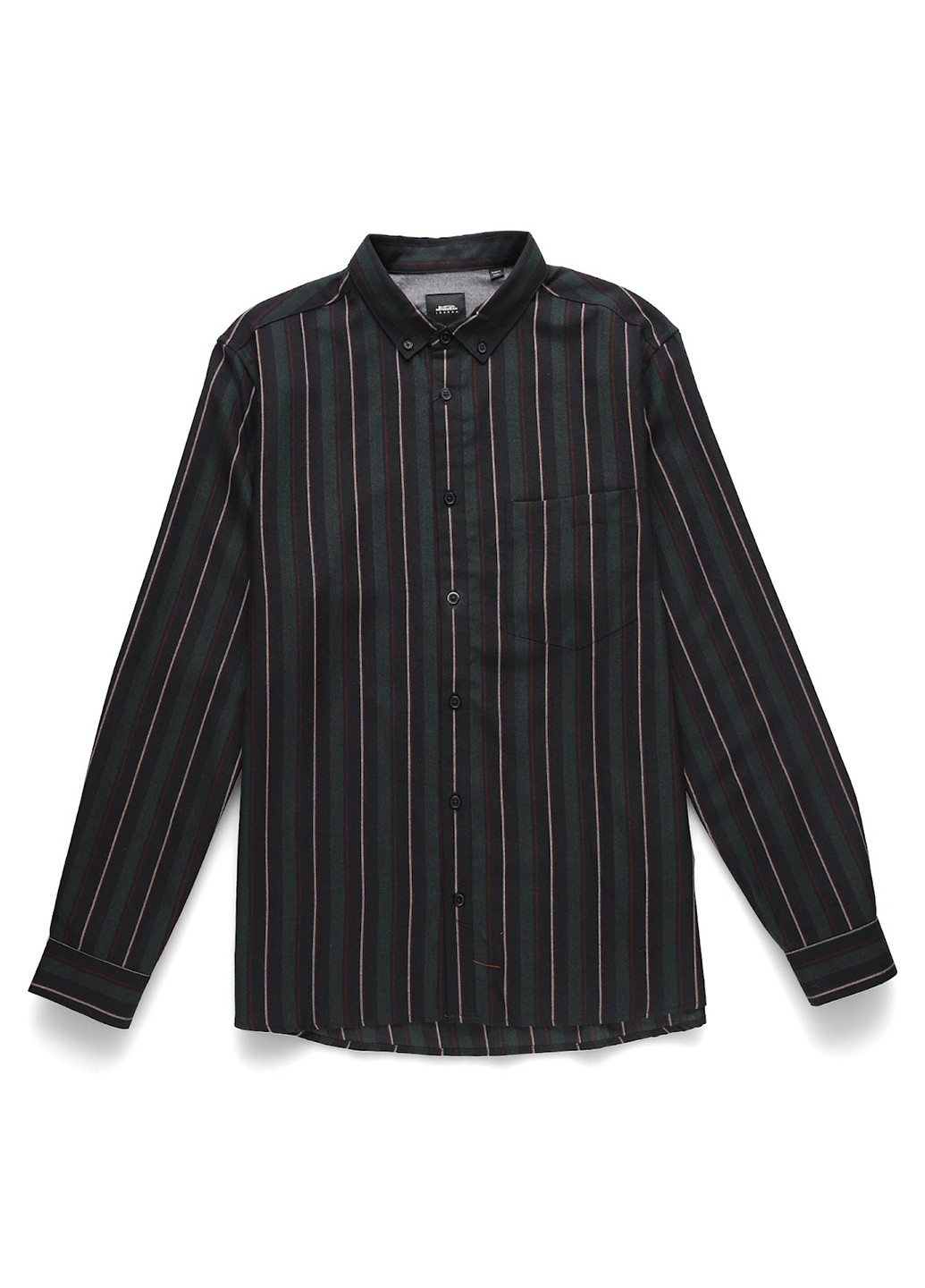 Темно-зеленая кэжуал рубашка в полоску Burton Menswear
