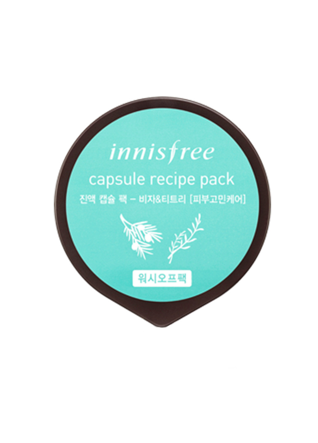 Маска на основе семян торреи и чайного дерева Capsule Recipe Pack Bija & Tea Tree, 10 мл INNISFREE (202415185)