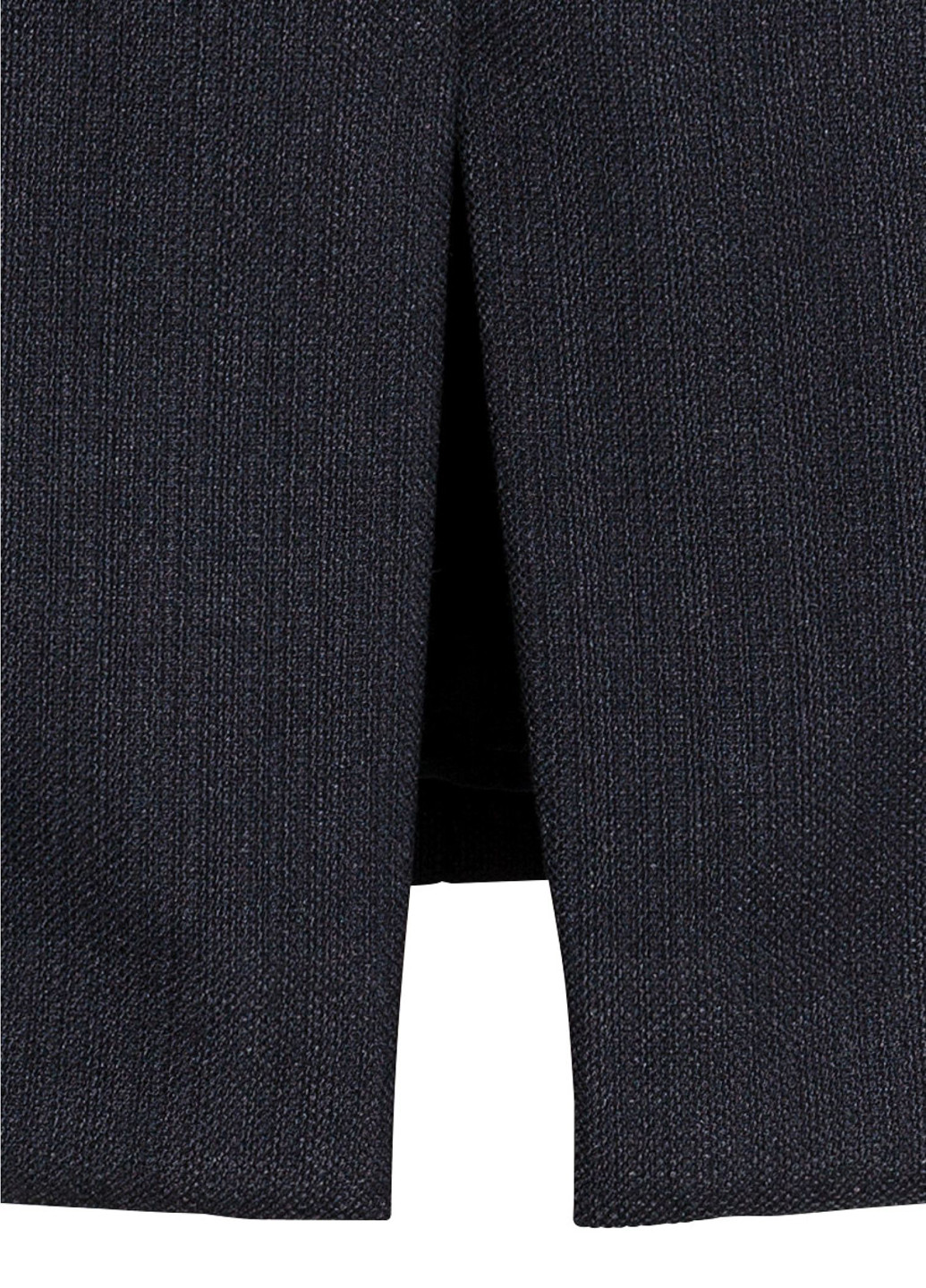 Темно-синяя офисная однотонная юбка H&M