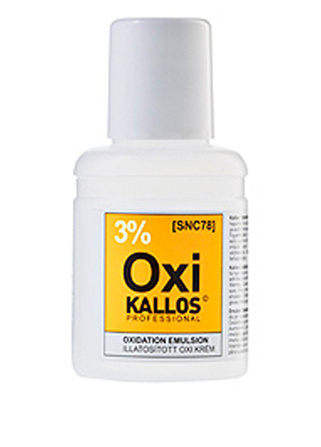 Окислювач для волосся 3%, 60 мл Kallos Cosmetics (88093323)