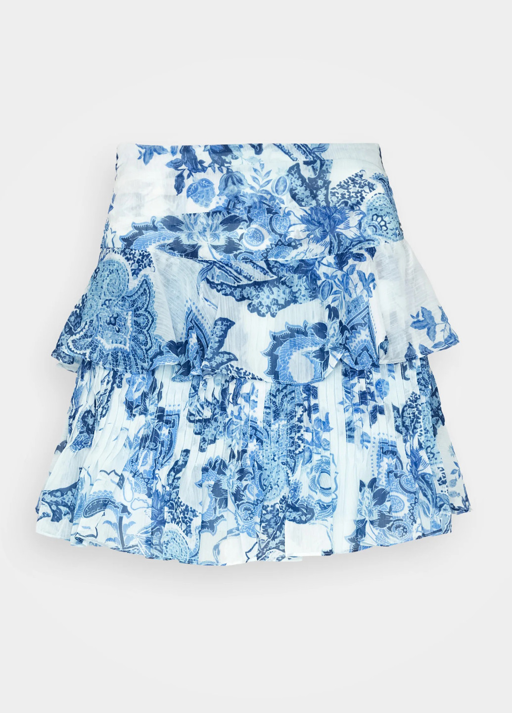 Синяя кэжуал цветочной расцветки юбка Guess