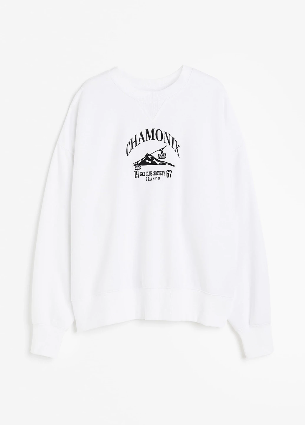 Білий світшот H&M напис без декору (366488680)