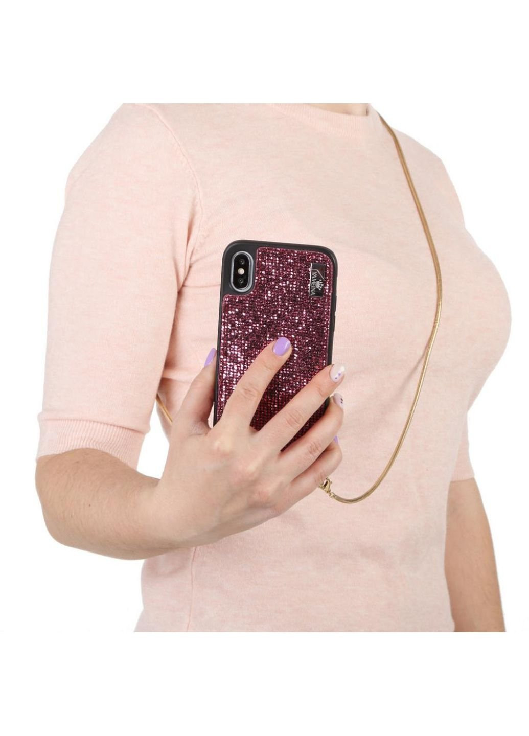 Чохол для мобільного телефону Glitter Wallet Apple iPhone X/Xs Pink (703619) (703619) BeCover (252570685)