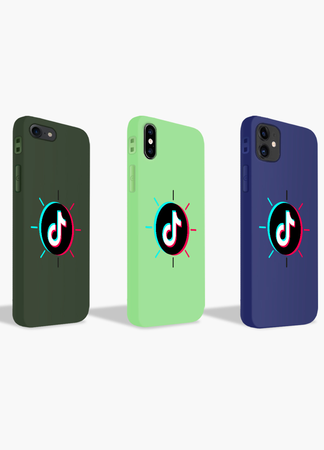 Чехол силиконовый Apple Iphone X ТикТок (TikTok) Белый (6129-1388) MobiPrint (219503414)