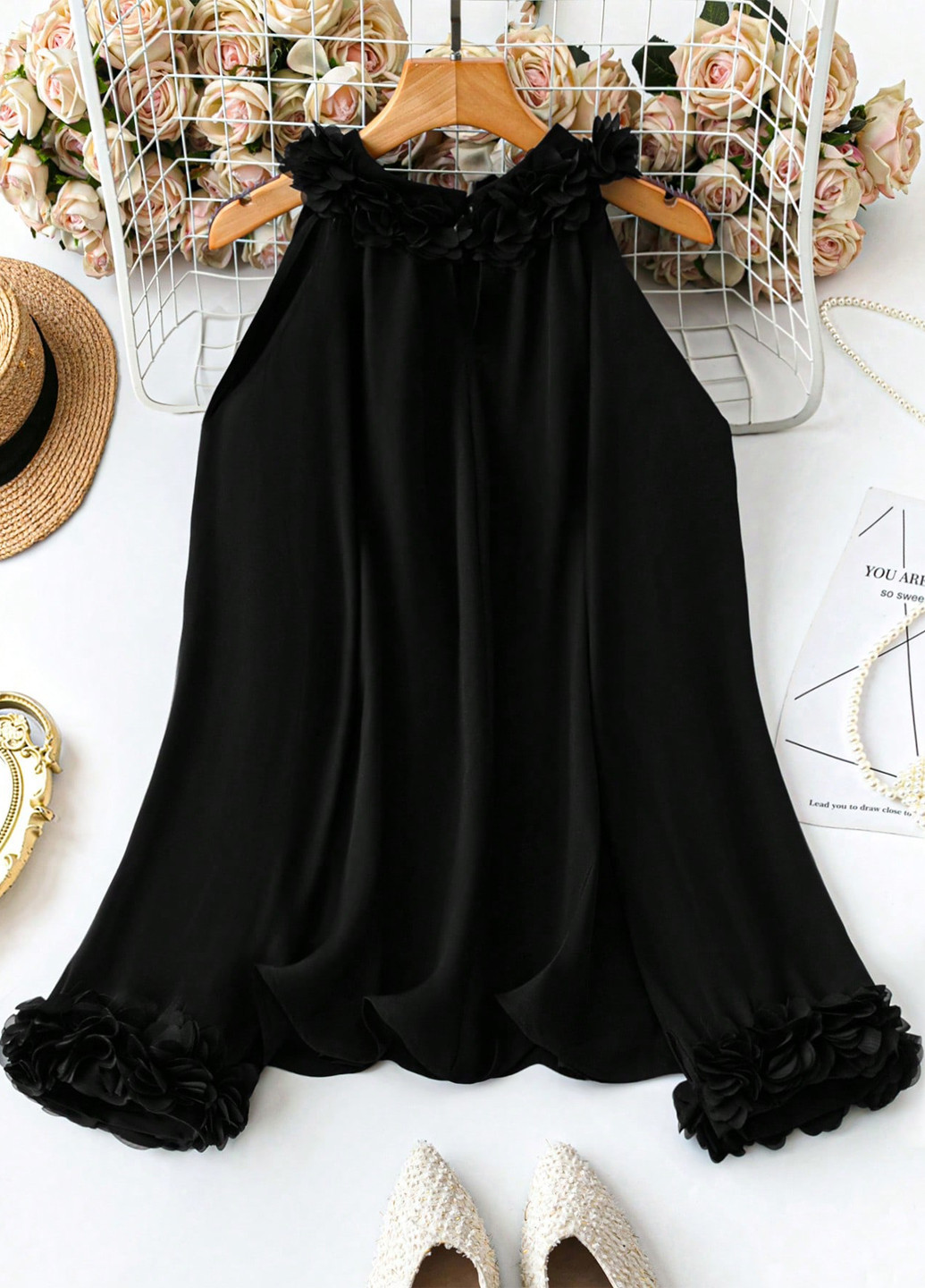 Чорна блуза SHEIN