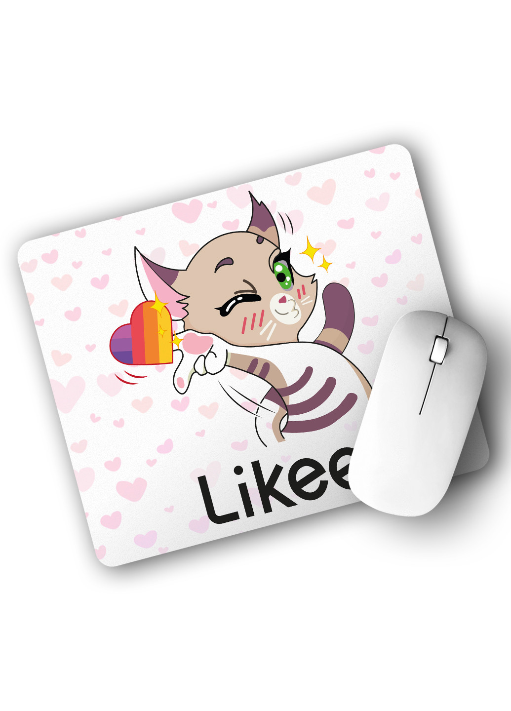 Килимок для мишки Лайк Котик (Likee Cat) (25108-1032) 29х21 см MobiPrint (224437190)