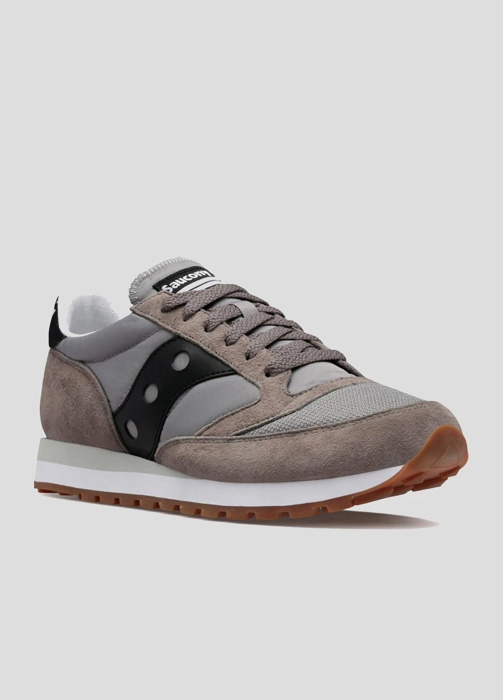Серые всесезонные серые замшевые кроссовки jazz 81 nm Saucony
