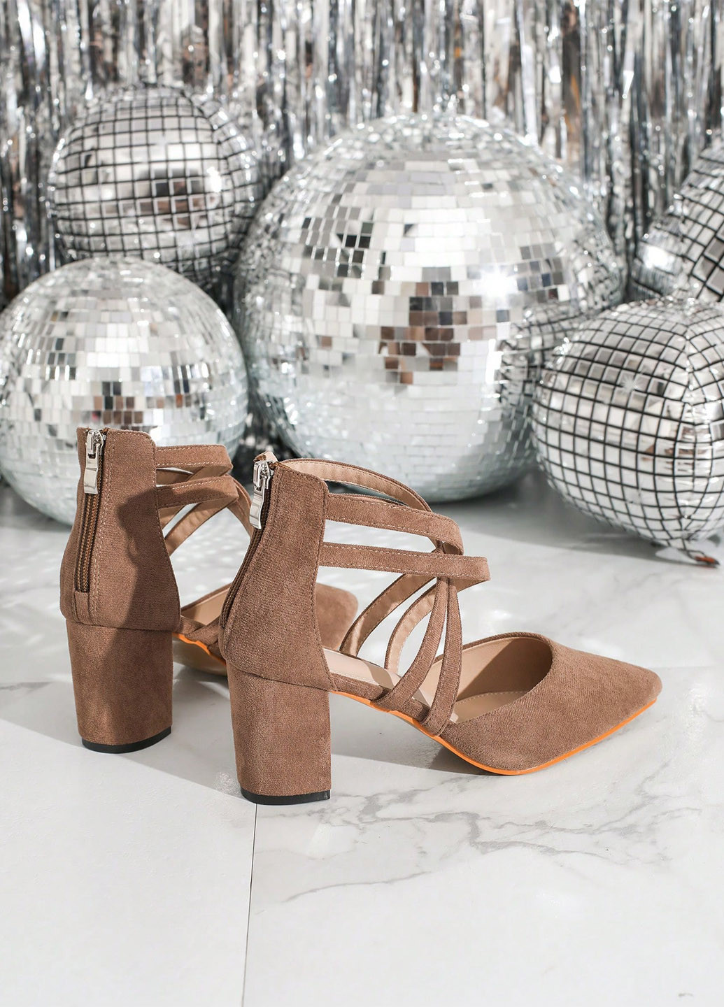 SHEIN Туфлі д'орсей темно-бежевий з текстиль, китай — літо (346755790)