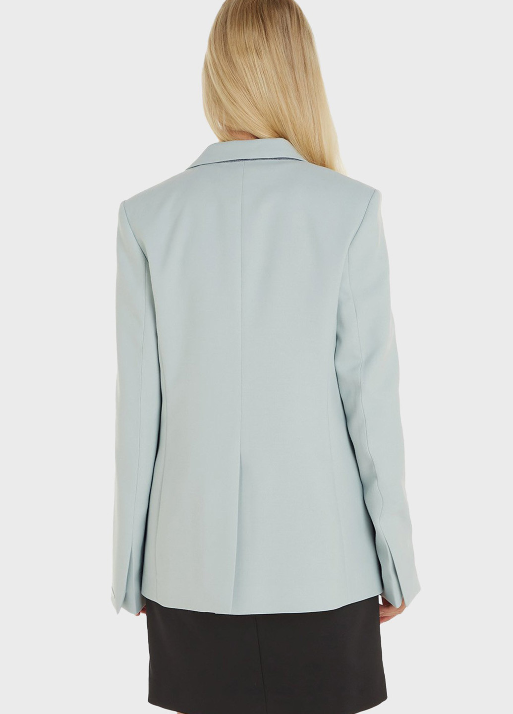 Серо-голубой женский жакет Calvin Klein однотонный - всесезон