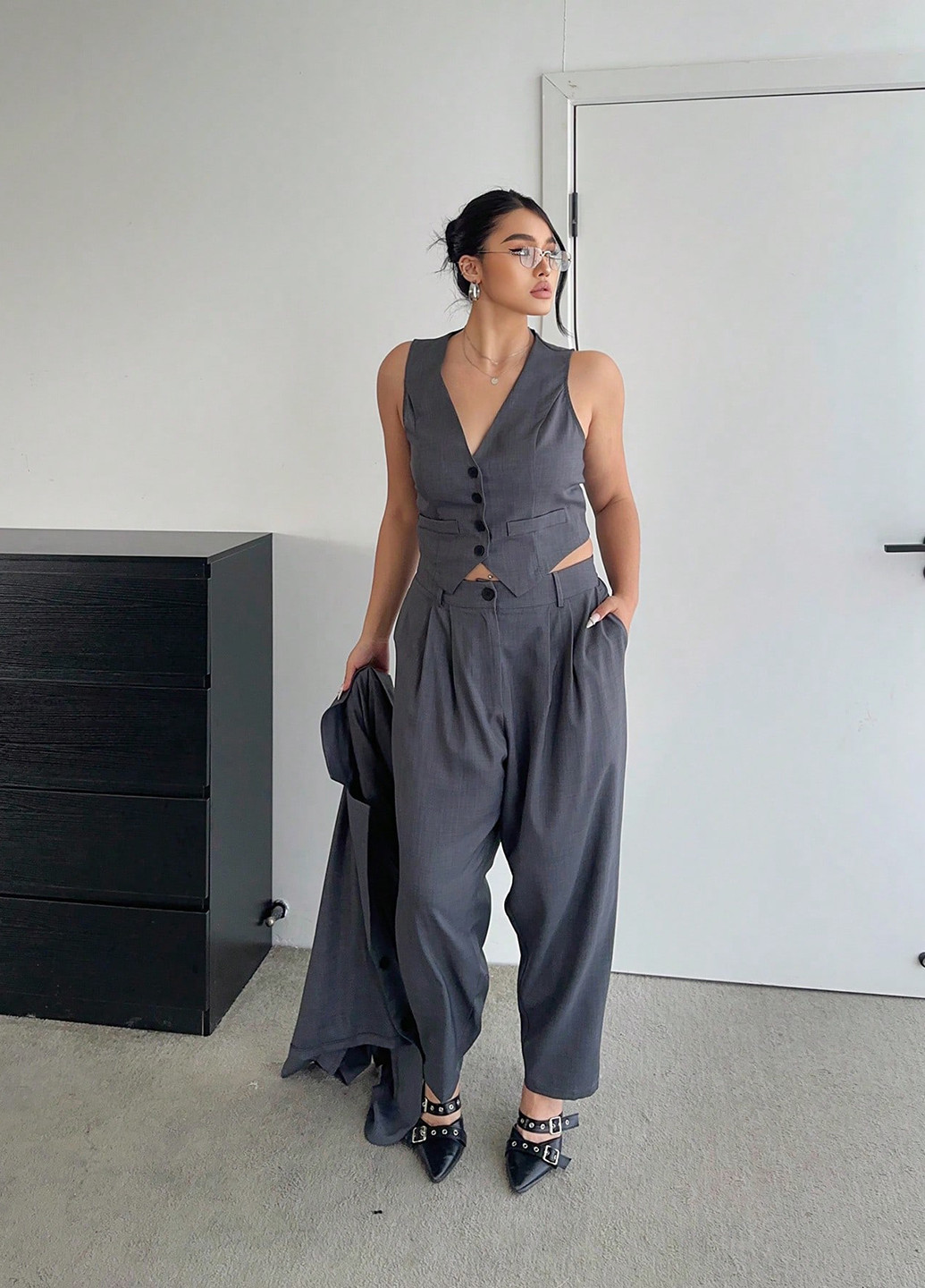 Костюм (жакет, жилет, штани) SHEIN (340304738)