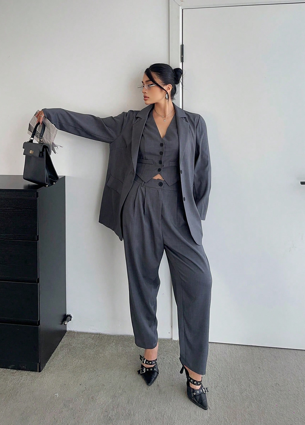 Костюм (жакет, жилет, штани) SHEIN (340304738)