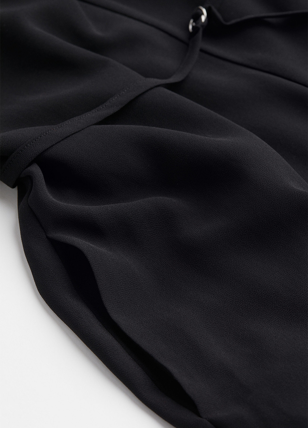 Комбінезон H&M комбінезон-брюки однотонний чорний кежуал поліестер, шифон