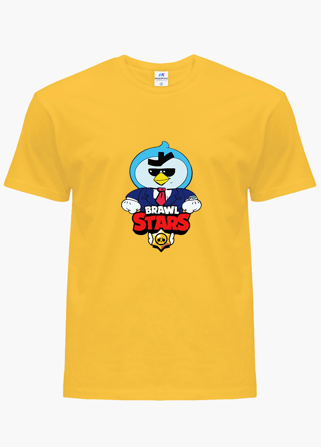 Жовта демісезонна футболка дитяча бравл старс (brawl stars) (9224-1022) MobiPrint