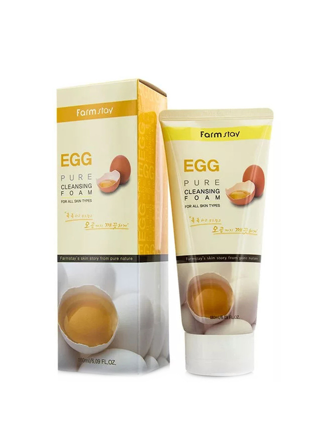 Очищающая пенка с яичным экстрактом Egg Pure Cleansing Foam, 180 мл FarmStay (202415424)
