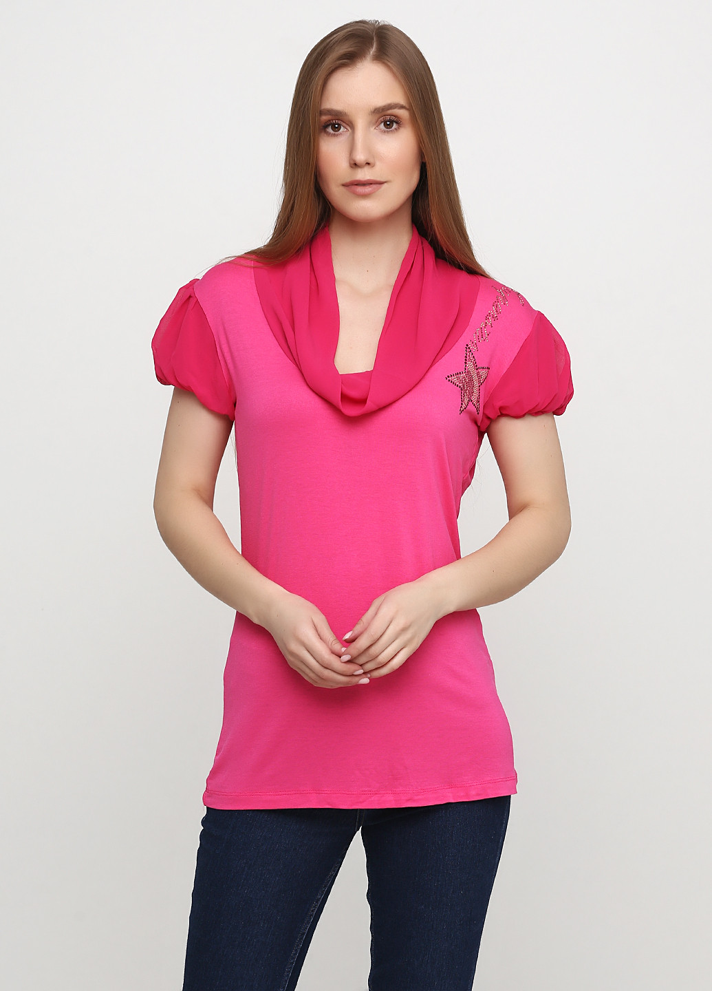 Розовая летняя блуза Ambitionfly