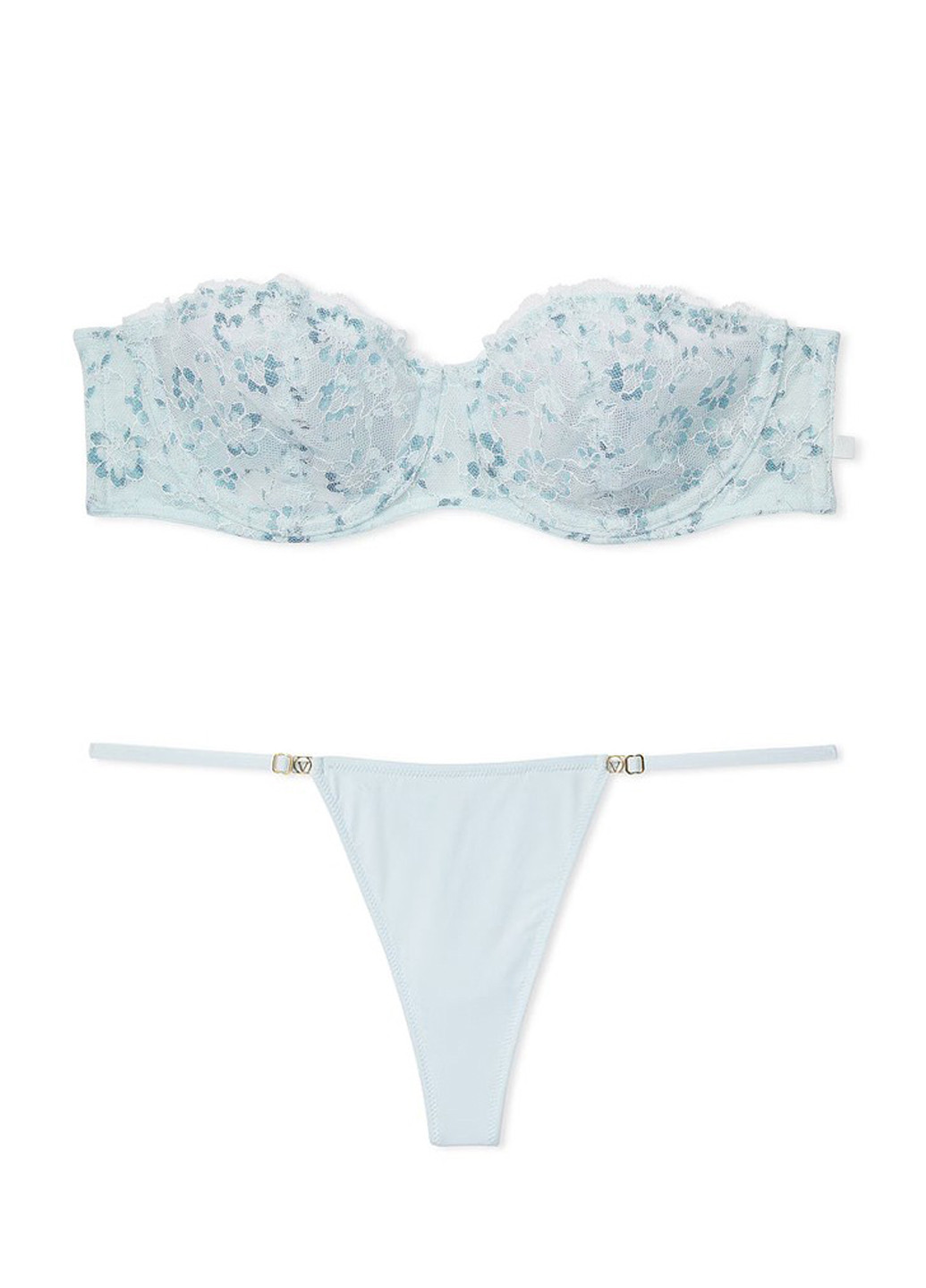 Голубой демисезонный комплект белья (бюстгальтер, трусики) Victoria's Secret
