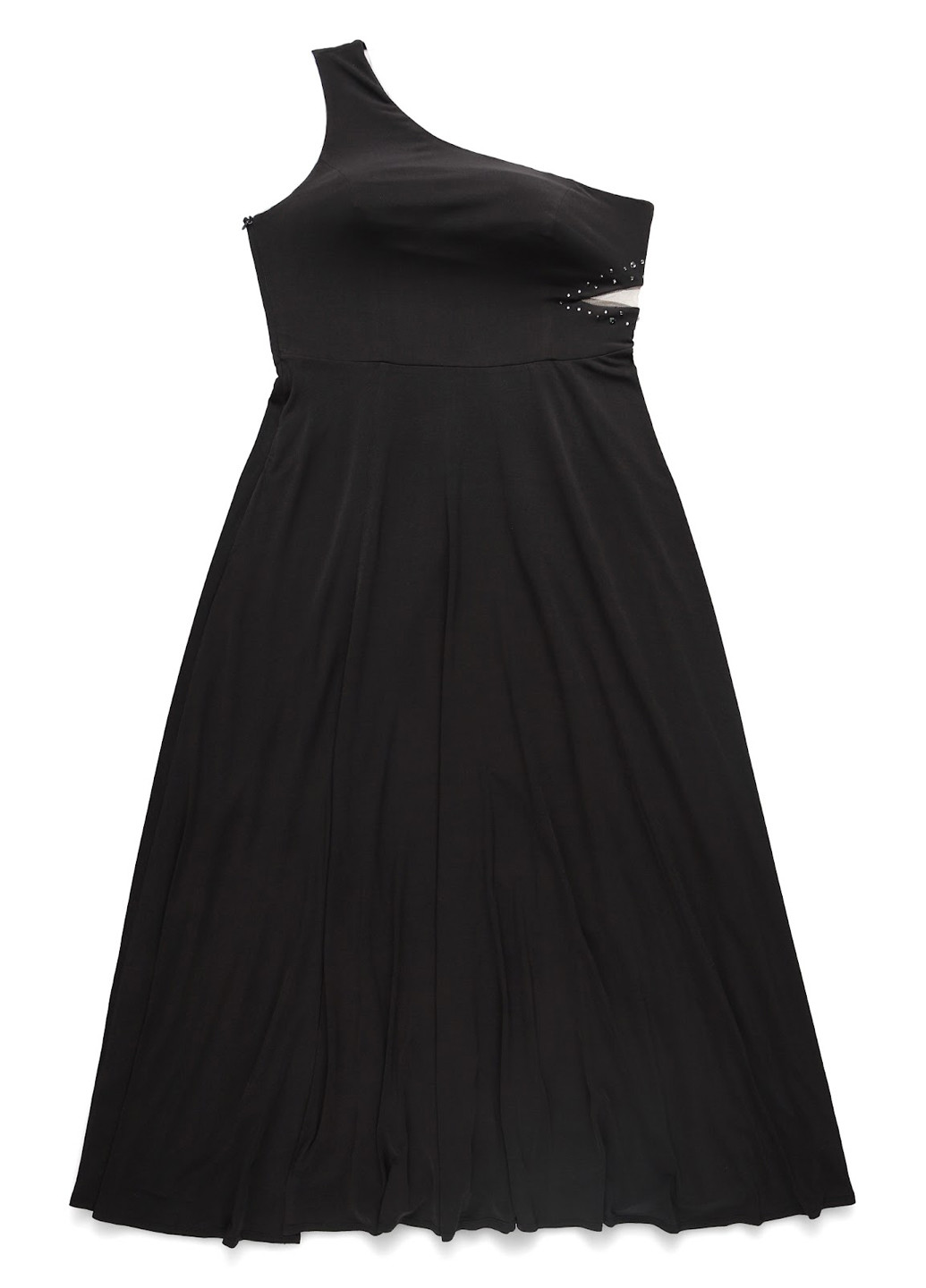 Черное коктейльное, вечернее, кэжуал платье на одно плечо Apart однотонное