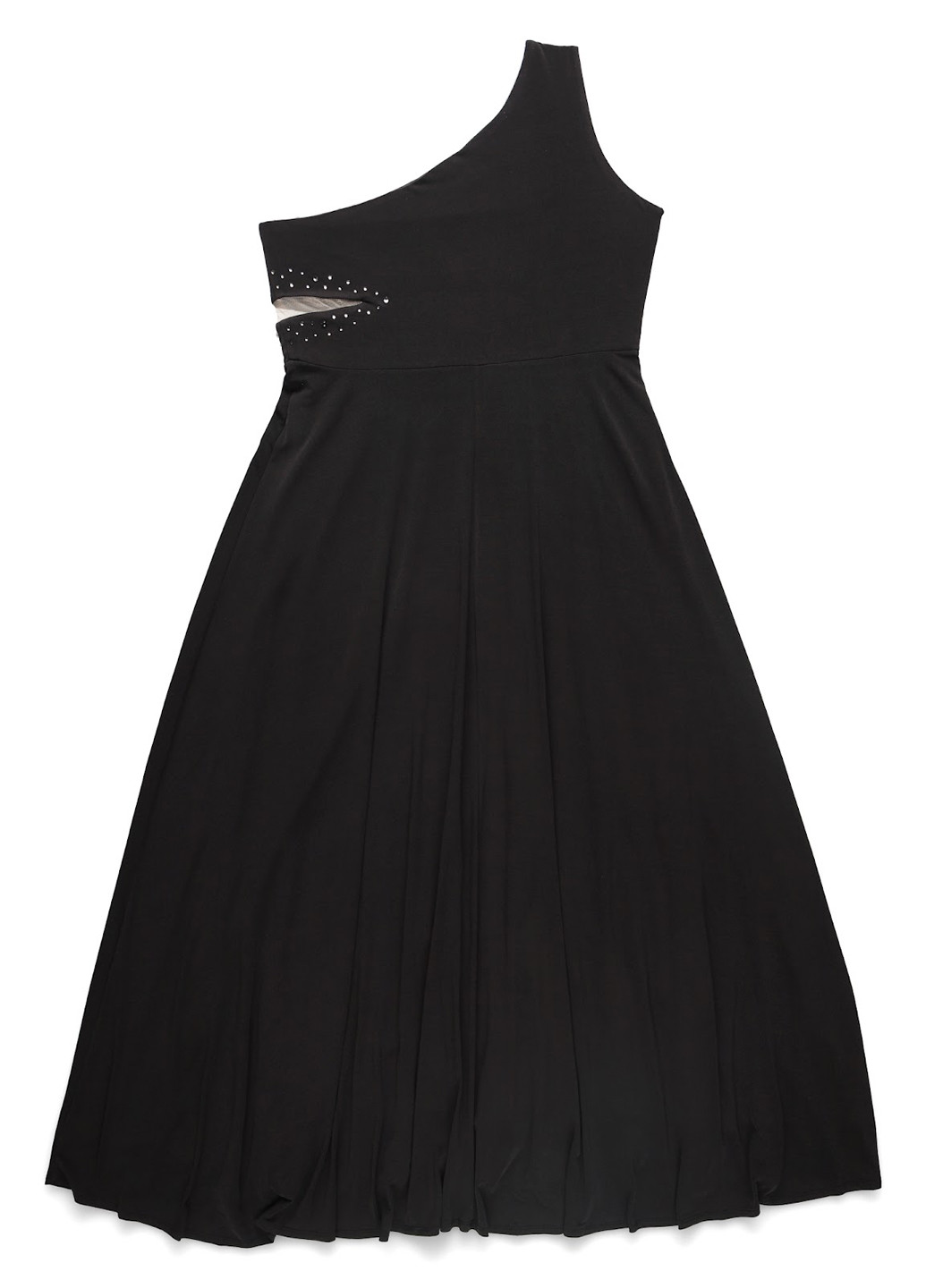 Черное коктейльное, вечернее, кэжуал платье на одно плечо Apart однотонное