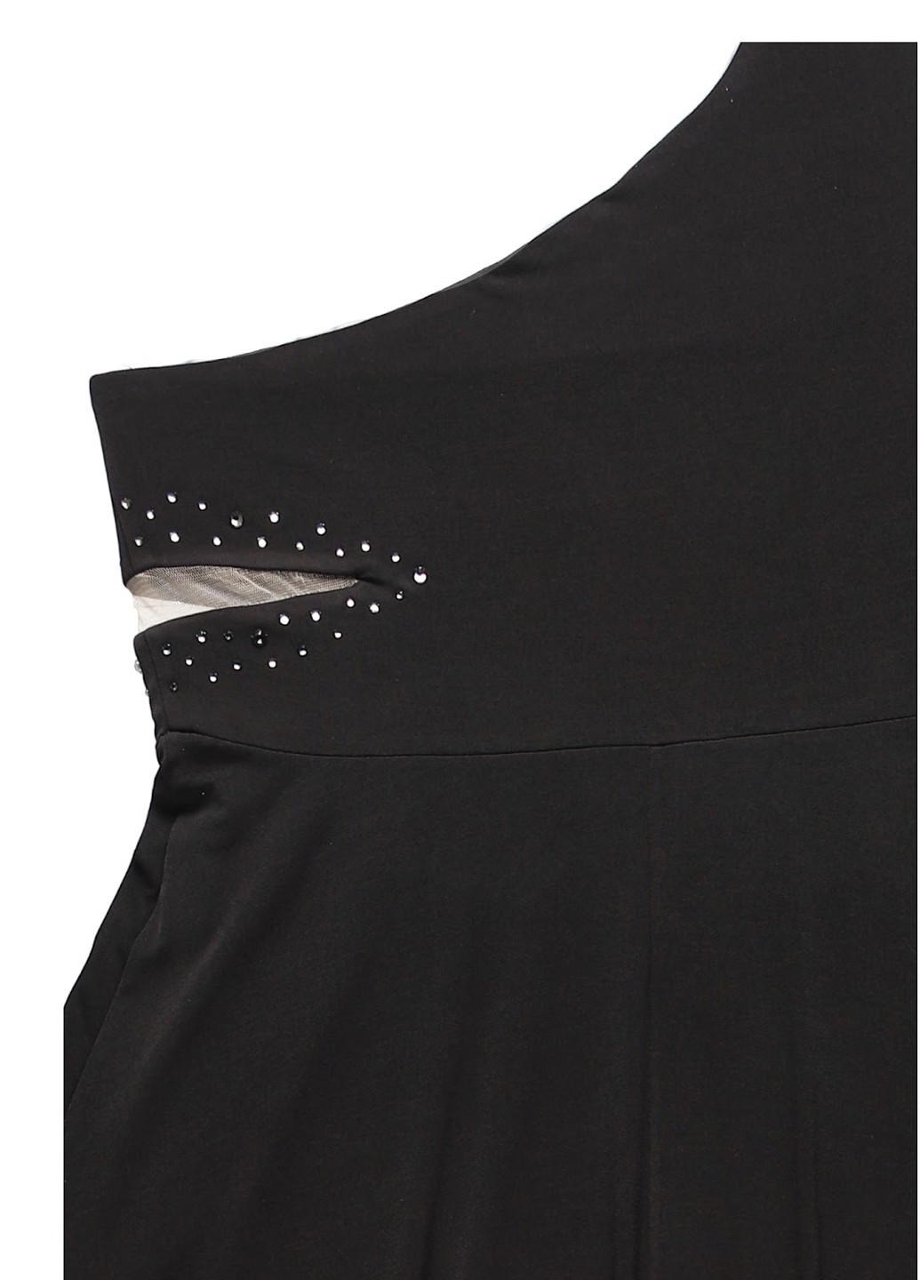 Черное коктейльное, вечернее, кэжуал платье на одно плечо Apart однотонное