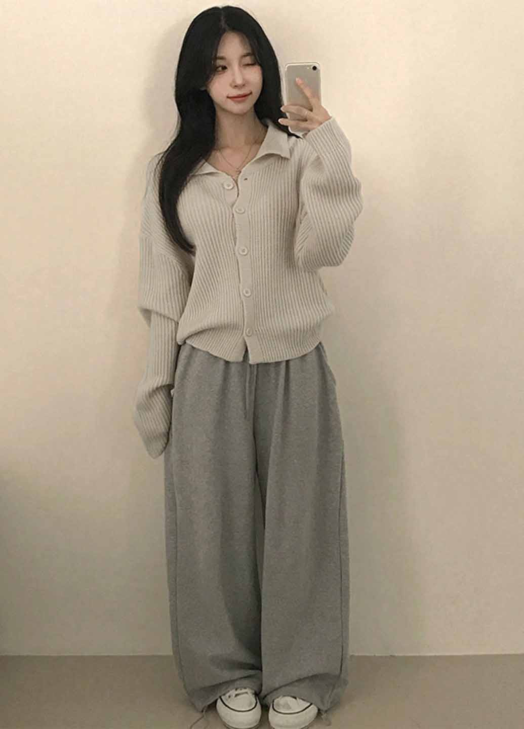 Кремовый демисезонный кардиган SHEIN