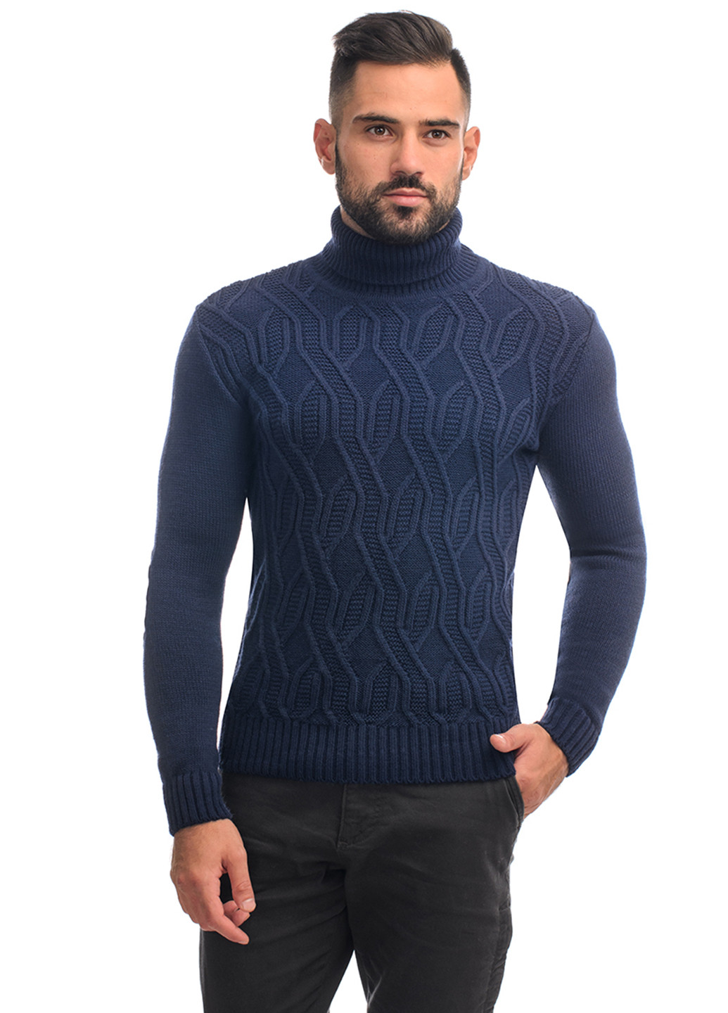 Темно-синій демісезонний светр SVTR