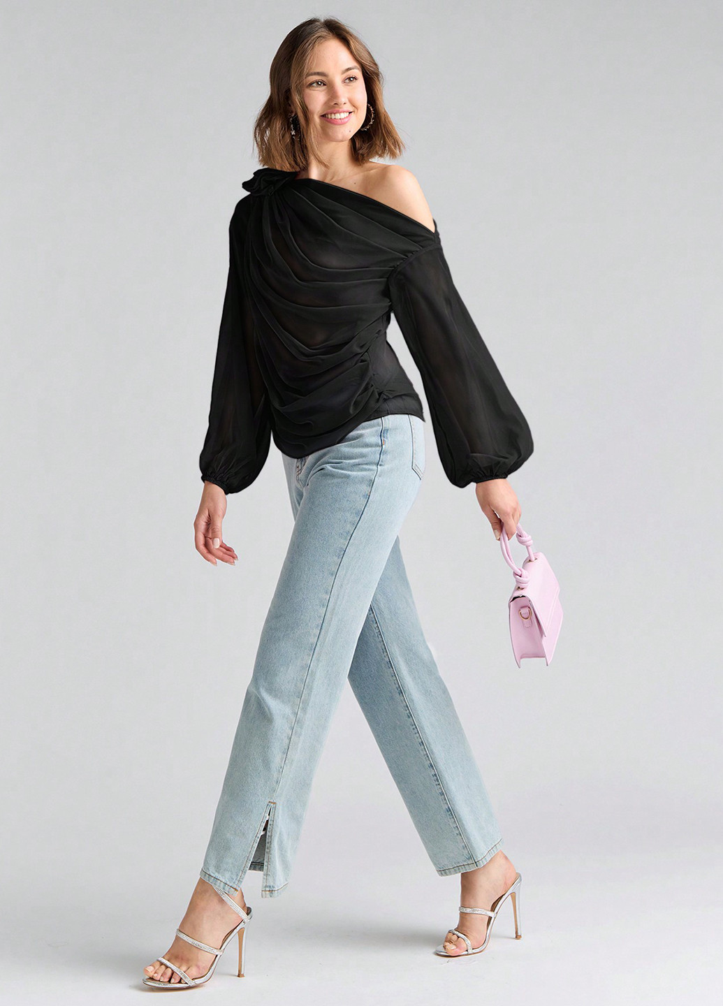 Чорна блуза SHEIN